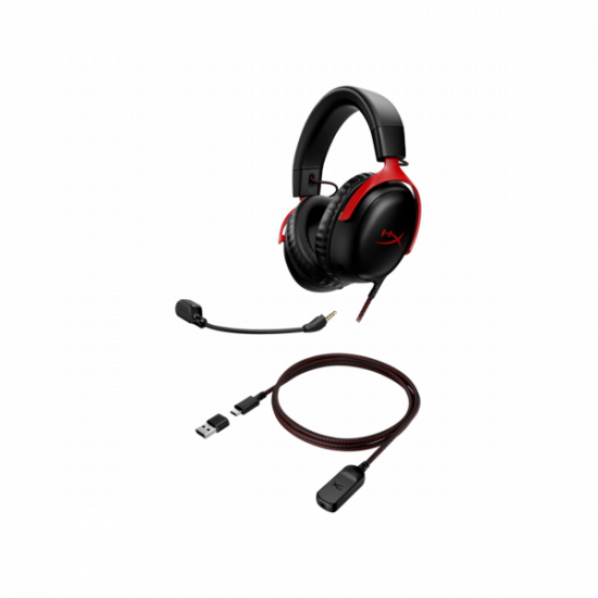 HP HYPERX vezetékes gaming fejhallgató Cloud III - fekete/piros