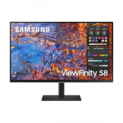 SAMSUNG IPS monitor 32" S80PB, 3840x2160, 16:9, 350cd/m2, 5ms, DisplayPort/HDMI/3xUSB/USB-C/LAN, Pivot