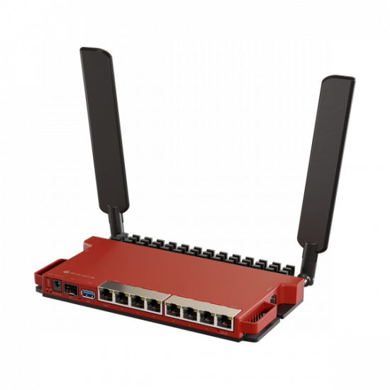 MIKROTIK Wireless Router 2,4GHz,8x1000Mbps + 1x2500Mbps SFP,  AX600, Menedzselhető, Asztali - L009UIGS-2HAXD-IN