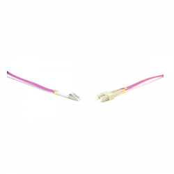 LINKEASY Duplex patch kábel  2 x SC/UPC + 2 x LC/UPC csatlakozóval, 3mm duplex core 50/125 OM4 LSZH, 1 m