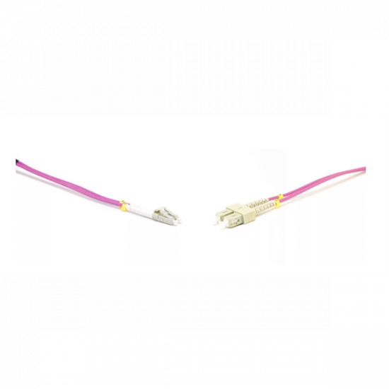 LINKEASY Duplex patch kábel  2 x SC/UPC + 2 x LC/UPC csatlakozóval, 3mm duplex core 50/125 OM4 LSZH, 1 m