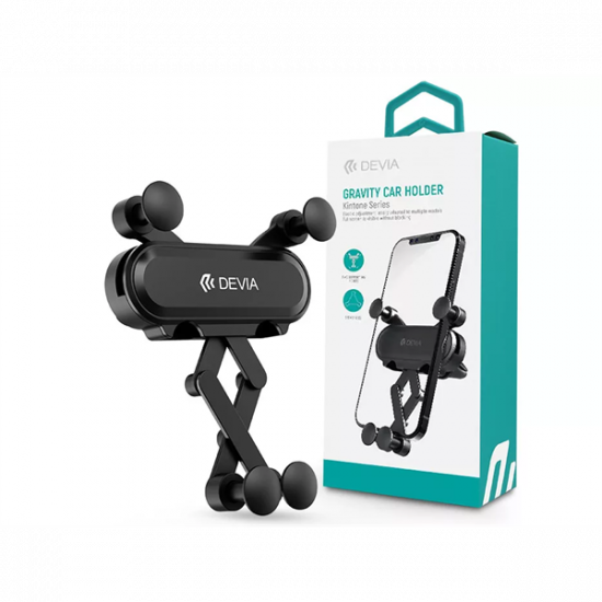 DEVIA UNIVERZÁLIS SZELLŐZŐRÁCSBA ILLESZTHETŐ AUTÓS TARTÓ - KINTONE SERIES GRAVITY CAR HOLDER - FEKETE