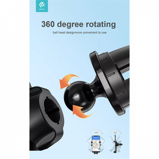 DEVIA UNIVERZÁLIS SZELLŐZŐRÁCSBA ILLESZTHETŐ AUTÓS TARTÓ - KINTONE SERIES GRAVITY CAR HOLDER - FEKETE