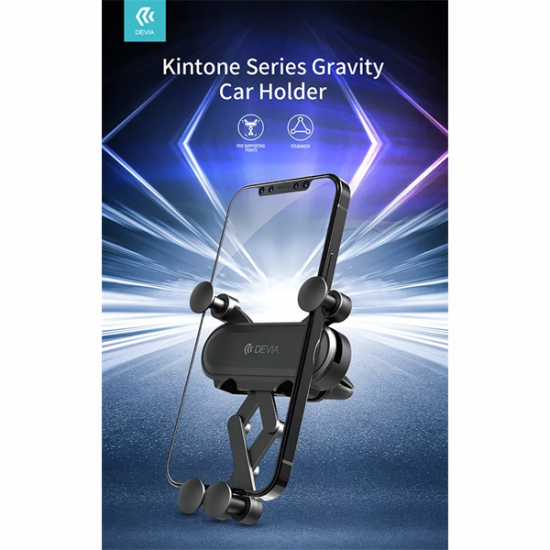 DEVIA UNIVERZÁLIS SZELLŐZŐRÁCSBA ILLESZTHETŐ AUTÓS TARTÓ - KINTONE SERIES GRAVITY CAR HOLDER - FEKETE