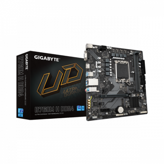 GIGABYTE Alaplap S1700 B760M H DDR4 INTEL B760, mATX
