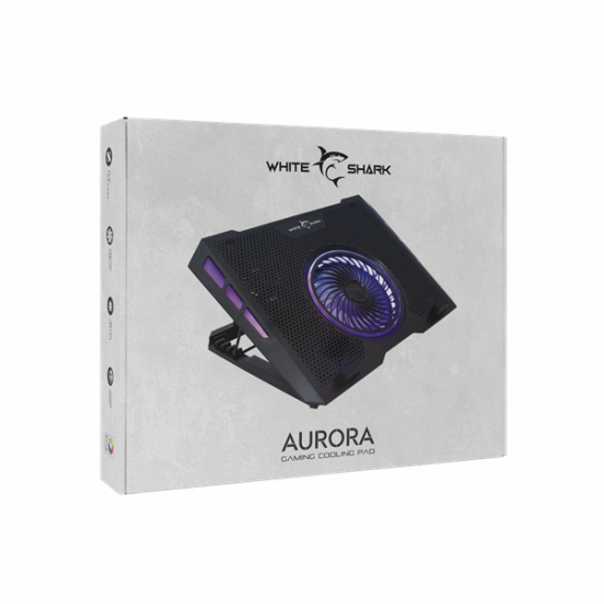 WHITE SHARK Notebook hűtő, GCP-13 AURORA COOLING PAD 17.3", 5 fan