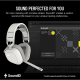 CORSAIR Vezeték Nélküli Headset, HS80 MAX RGB WIRELESS Gaming, Dolby Atmos hangzás, fehér