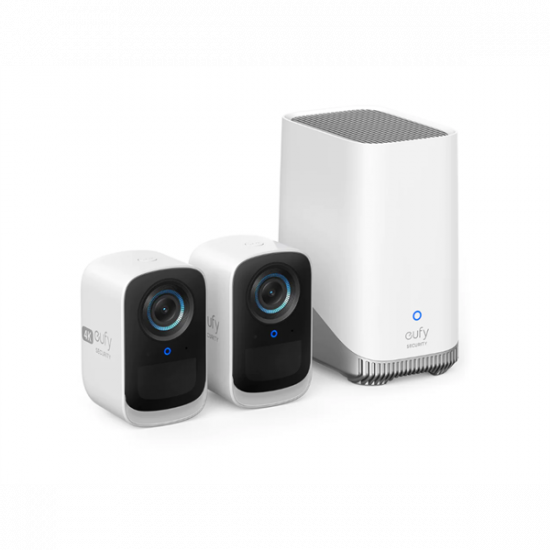 ANKER EUFYCAM3C S300 Biztonsági Kamera Rendszer (2+1) 4K, AI Arcfelismerés, Beépített lámpa, kültéri - T8881321