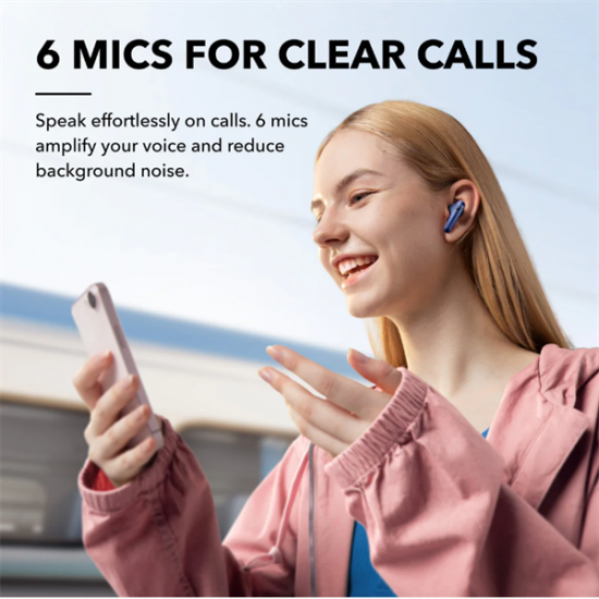 ANKER Vezeték Nélküli Fülhallgató, Soundcore Liberty 4 NC, sötétkék - A3947G31