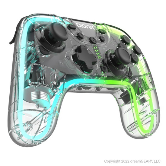 BIONIK Nintendo Switch Kiegészítő NeoGlow Vezeték Nélküli RGB Kontroller, BNK-9099