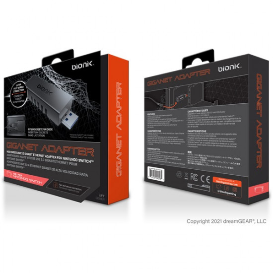 BIONIK Nintendo Switch Kiegészítő USB 3.0 Giganet Adapter, BNK-9018