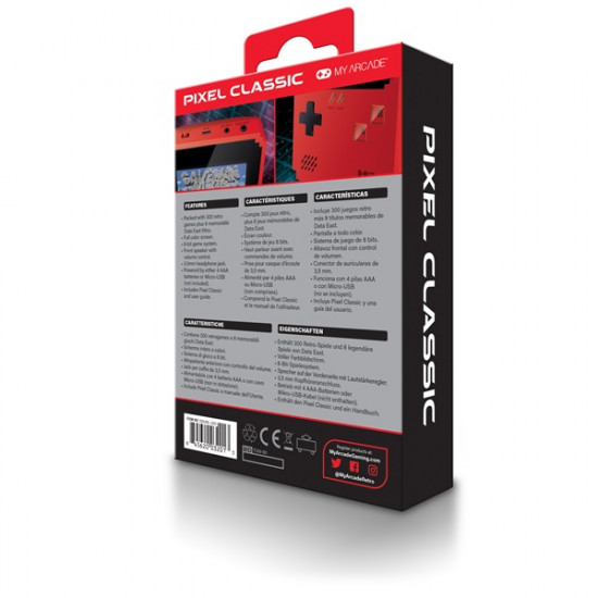 MY ARCADE Játékkonzol Data East 300+ Pixel Classic  Hordozható, DGUNL-3201