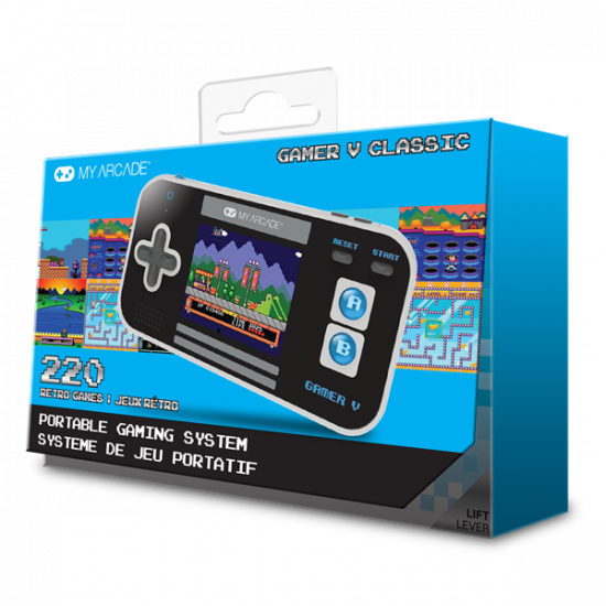 MY ARCADE Játékkonzol Gamer V Classic 220in1 Fekete & Kék Hordozható, DGUN-3919