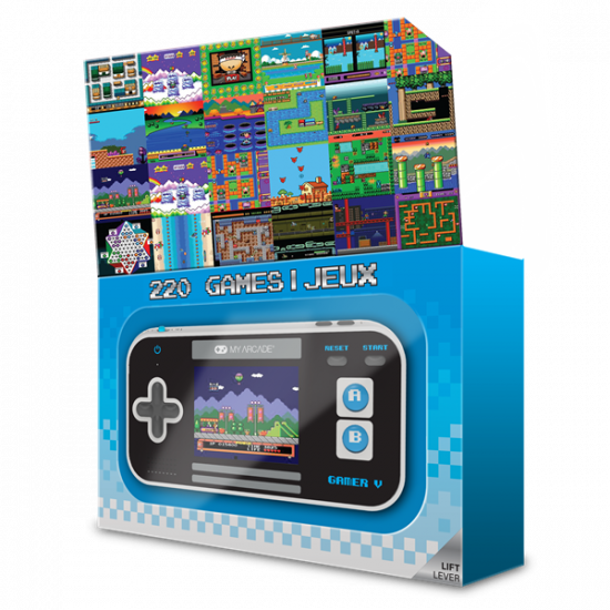 MY ARCADE Játékkonzol Gamer V Classic 220in1 Fekete & Kék Hordozható, DGUN-3919