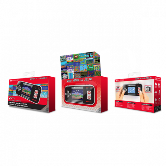 MY ARCADE Játékkonzol Gamer V Classic 220in1 Fekete & Piros Hordozható, DGUN-3911