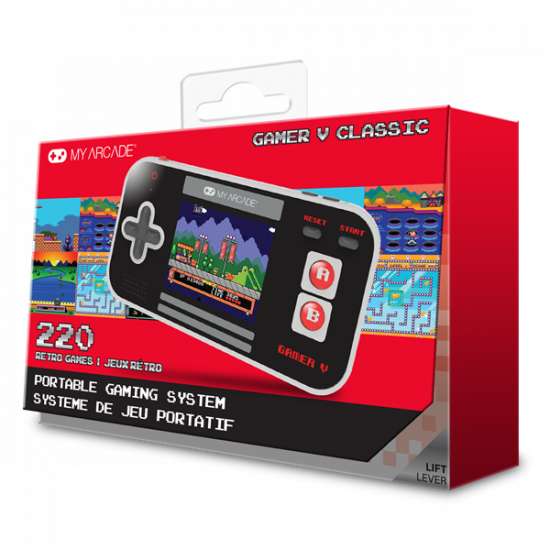 MY ARCADE Játékkonzol Gamer V Classic 220in1 Fekete & Piros Hordozható, DGUN-3911