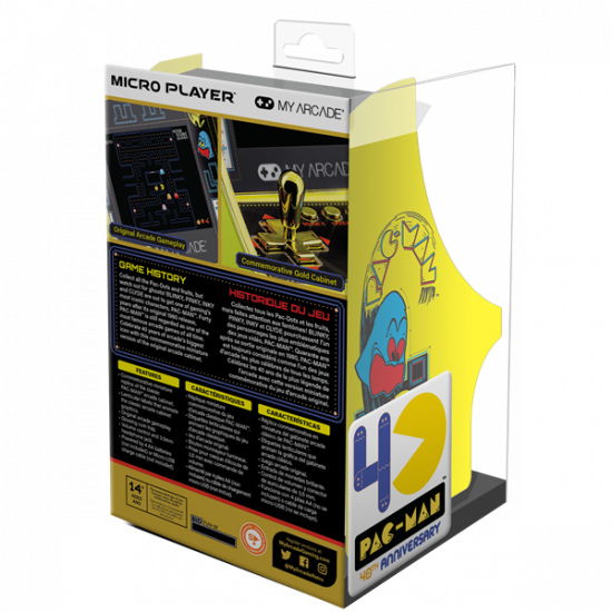 MY ARCADE Játékkonzol Pac-Man 40th Anniversary Micro Player Retro Arcade 6.75" Hordozható, DGUNL-3290