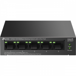 TP-LINK Switch 5x100Mbps (4xPOE) Fémházas Asztali, LS105LP