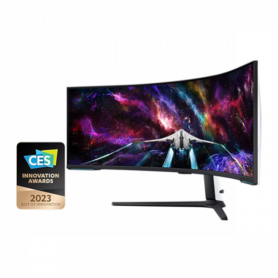 SAMSUNG Ívelt Gaming 240Hz VA monitor 57" G95NC, 7680x2160, 32:9, 420cd/m2, 1ms, 3xHDMI/DP/2xUSB