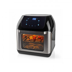 Nedis KAAFO300EBK forrólevegős légkeveréses sütő, 12 L, időzítő: 60 perc, digitális,1500W, 9 programos