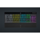 CORSAIR Vezetékes Billentyűzet Gaming, K55 RGB PRO, 6 programozható billentyű, Cseppálló, Csuklótámasz, US, fekete