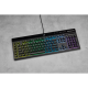 CORSAIR Vezetékes Billentyűzet Gaming, K55 RGB PRO, 6 programozható billentyű, Cseppálló, Csuklótámasz, US, fekete