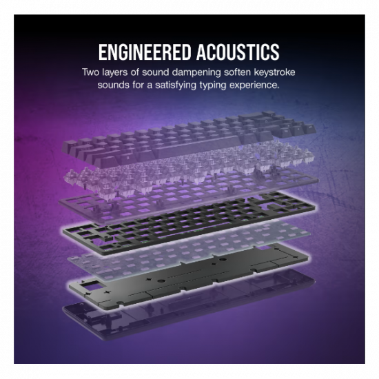 CORSAIR Vezetékes Billentyűzet Gaming, K65 PRO MINI RGB 65%, Optical-Mechanical, US, szürke