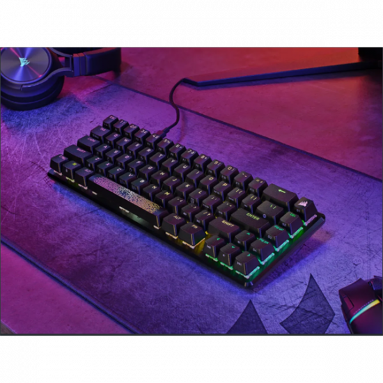 CORSAIR Vezetékes Billentyűzet Gaming, K65 PRO MINI RGB 65%, Optical-Mechanical, US, szürke