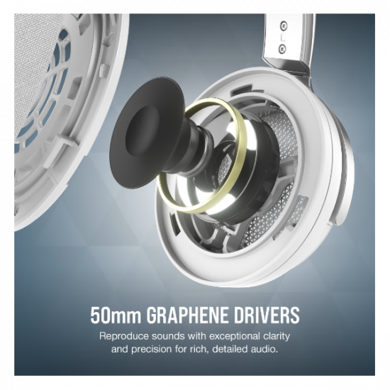 CORSAIR Vezetékes Headset, VIRTUOSO PRO Gaming, True-To-Life audio, fehér