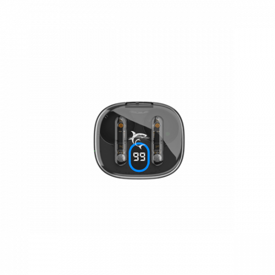 WHITE SHARK HYPERBEAT-B, GEB-TWS37B bluetooth In-ear fülhallgató mikrofonnal, fekete