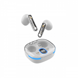 WHITE SHARK HYPERBEAT-W, GEB-TWS37W bluetooth In-ear fülhallgató mikrofonnal, fehér