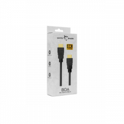 WHITE SHARK BOA-2 8K HDMI-HDMI kábel (M-M), 2m, fekete