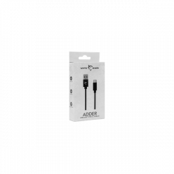 WHITE SHARK ADDER-2 USB-A - TYPE-C (M-M) kábel, 2m, fekete