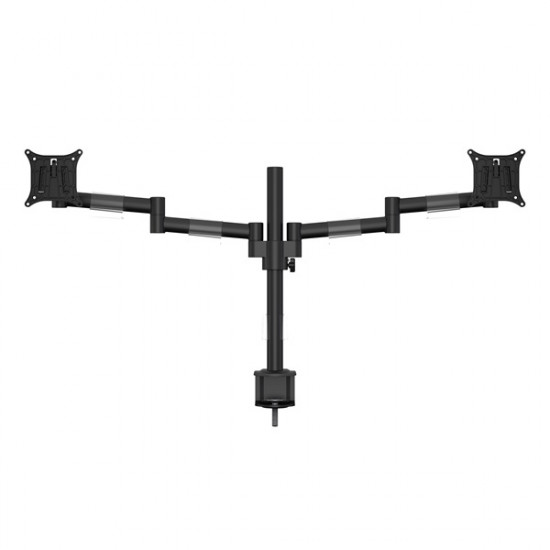 MULTIBRACKETS 2 karos asztali konzol, M VESA Deskmount Officeline Dual Black (15-30", max.VESA: 100x100 mm, 7 kg)