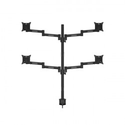 MULTIBRACKETS Asztali konzol (4 képernyős), M VESA Deskmount Officeline Quad Black (15-30", max.VESA: 100x100 mm)