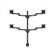 MULTIBRACKETS Asztali konzol (4 képernyős), M VESA Deskmount Officeline Quad Black (15-30", max.VESA: 100x100 mm)