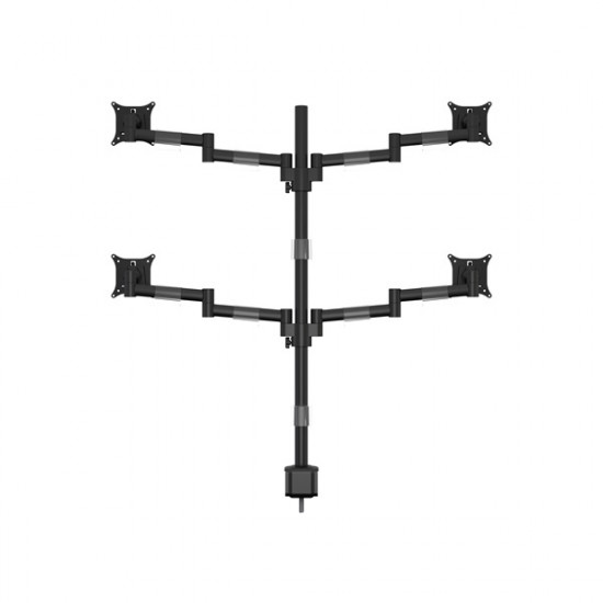 MULTIBRACKETS Asztali konzol (4 képernyős), M VESA Deskmount Officeline Quad Black (15-30", max.VESA: 100x100 mm)