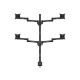 MULTIBRACKETS Asztali konzol (4 képernyős), M VESA Deskmount Officeline Quad Black (15-30", max.VESA: 100x100 mm)