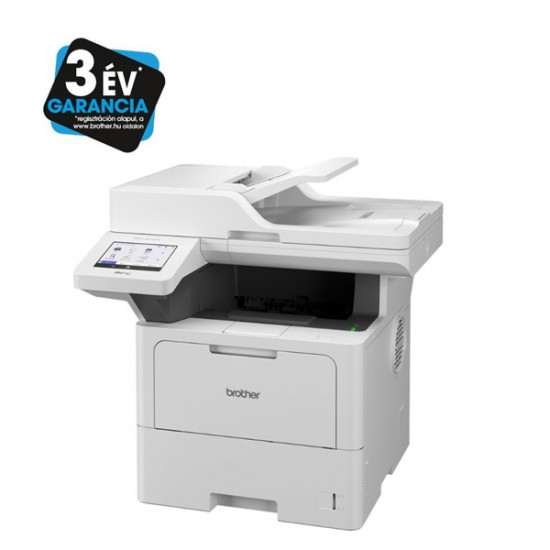 BROTHER Lézer MFP NY/M/S/F, MFCL6710DW, A4, mono, 50 lap/perc, WiFi/LAN/NFC/USB, DADF, full duplex, 1200x1200dpi, 512MB
