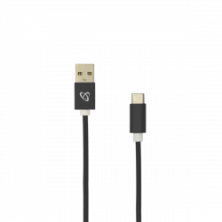 SBOX Kábel, CABLE USB Male -> TYPE-C Male 1.5 m Black