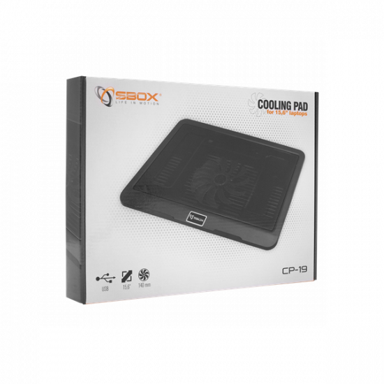 SBOX Notebook hűtőpad, COOLING PAD 15.6"
