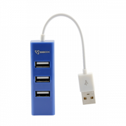 SBOX USB HUB, Kék, 4xUSB 2.0