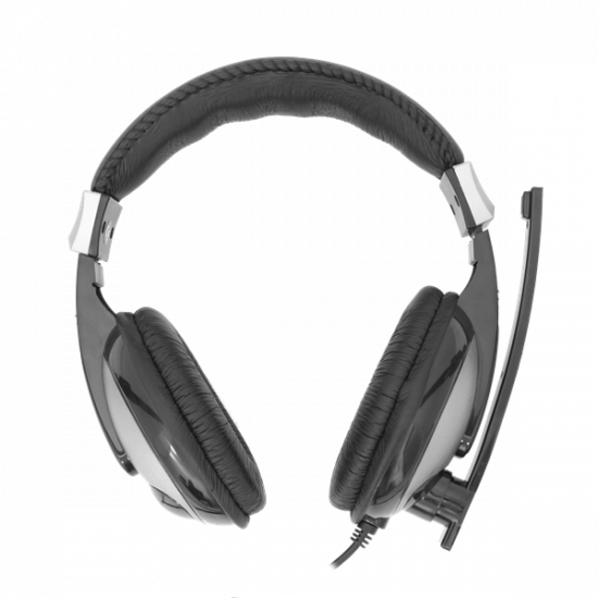 SBOX Fejhallgató, HEADSET + MICROPHONE, Black/Silver