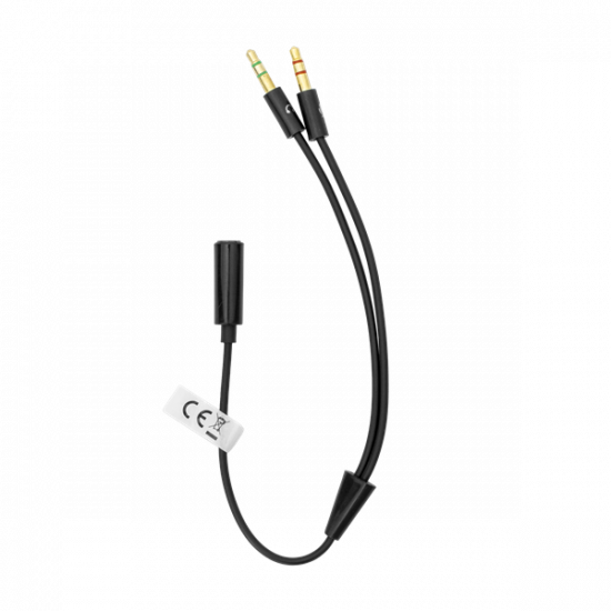 SBOX Kábel 35F-2X35M, ADAPTER 3.5 mm Female 4-Pin - 2 X 3.5 mm Male 3-Pin