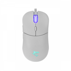 WHITE SHARK BAGDEMAGUS-W, GM-5010W gamer egér, 6D, fehér, 7200 dpi, RGB