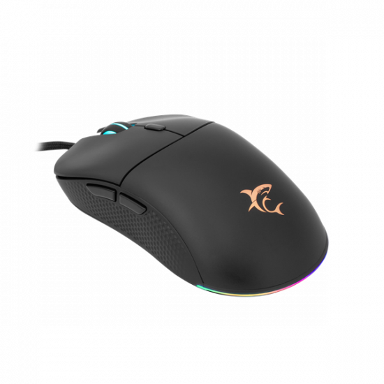 WHITE SHARK BAGDEMAGUS-B, GM-5010B gamer egér, 6D, fekete, 7200 dpi, RGB