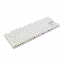 WHITE SHARK WS GK-2106W/R-US COMMANDOS fehér mechanikus angol (red switch) gamer billentyűzet