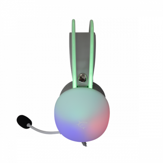 WHITE SHARK FIREFLY-W, GH-2342-W gamer fejhallgató, fehér/RGB, (3.5 Jack)