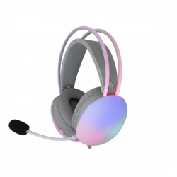 WHITE SHARK FIREFLY-W, GH-2342-W gamer fejhallgató, fehér/RGB, (3.5 Jack)