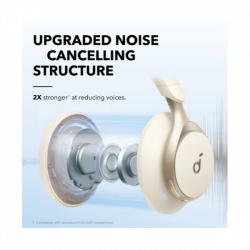 ANKER Vezeték Nélküli Fejhallgató, Soundcore Space One, Aktív Zajszűrő, latte cream - A3035G21